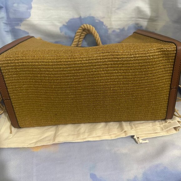 Marni Logo Raffia Tassel Rope Tote Shoulder Bag - Picture 4 of 6